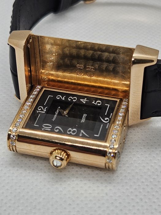 Jaeger LeCoultre Reverso Duetto Classique розово злато 18к, с диаманти