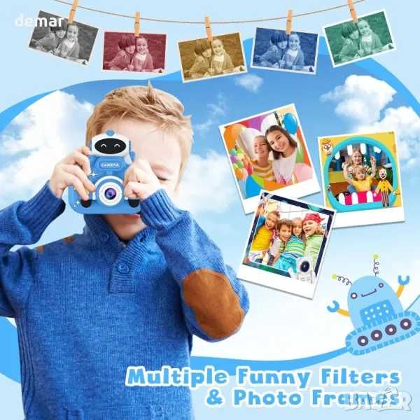 Детска камера GREENKINDER, 2,0 инч 1080PHD с 32GB карта за деца 3-12г.