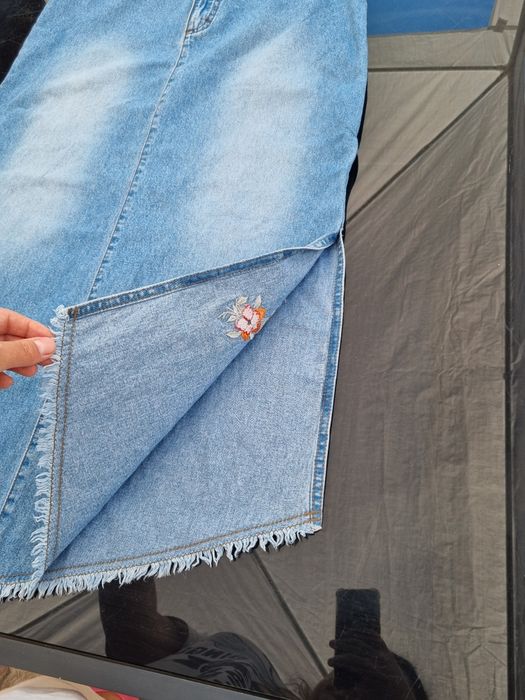 Fusta maxi de blugi, denim, marime XXL