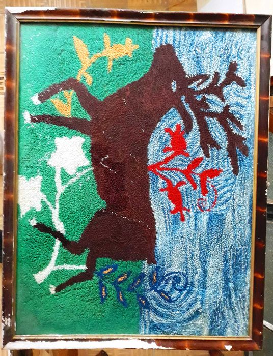 Tablouri vechi, colecție în ulei, cusute „în urma acului ”