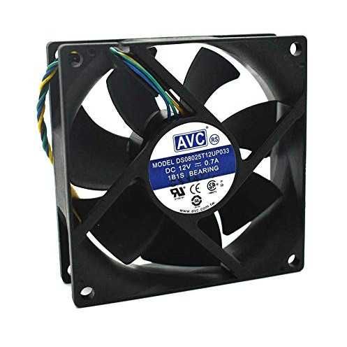 Вентилятор AVC 12V, 80х80, 4pin
