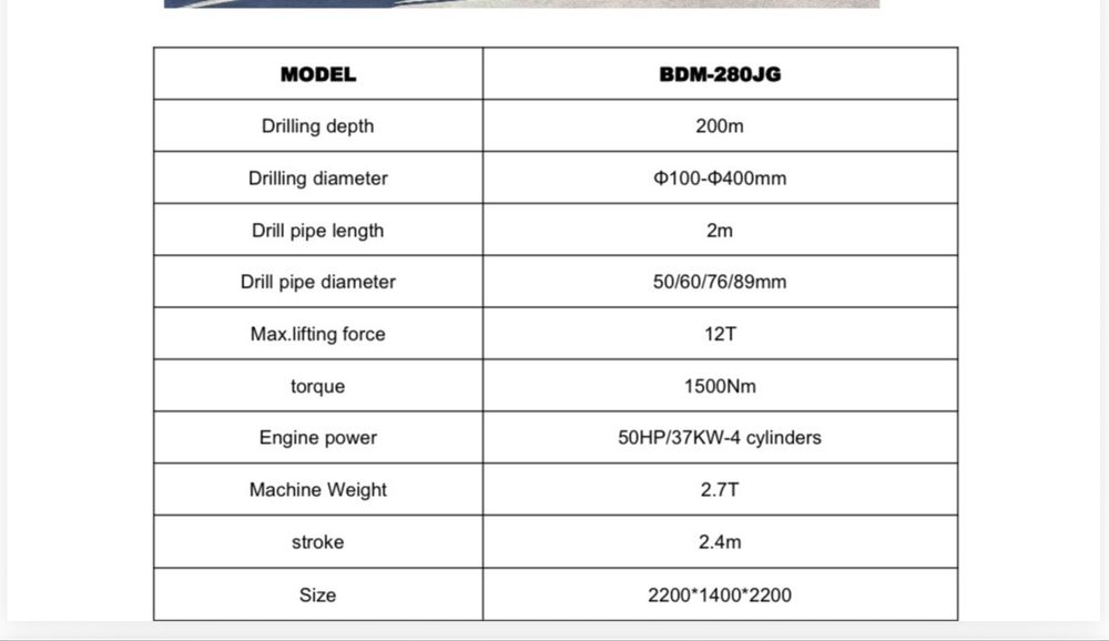 Utilaj foraj hidraulic motor 50cp 2 tone
