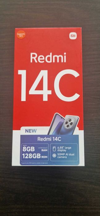 Смартфон Xiaomi Redmi 14C, 128 GB, чисто нов в кутия
