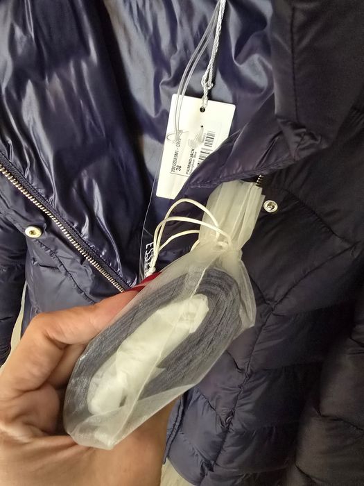 Яке с качулка и колан Patrizia Pepe,38/XSтъкмо синьо, ново с етикет!