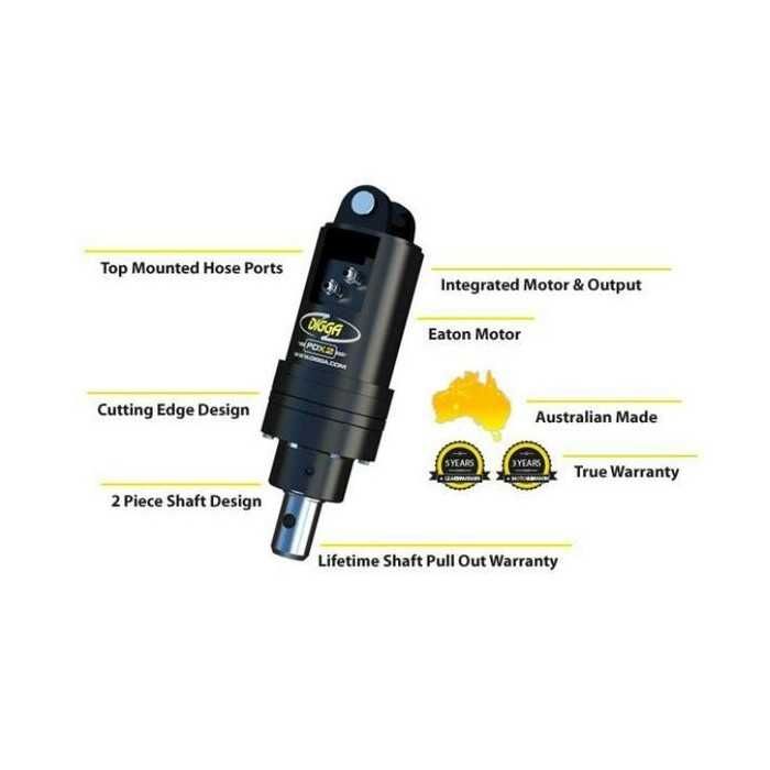 Foreza hidraulica DIGGA PD4-2 compatibil miniexcavator 2–5 tone Kubota Bobcat Takeuchi JCB Yanmar Volvo Case