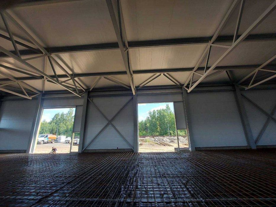 Sanoat bino, fabrika, angar.  Metall konstruktsiya va sendvich panel.