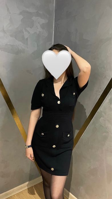 Продам короткое черное платье  42-44