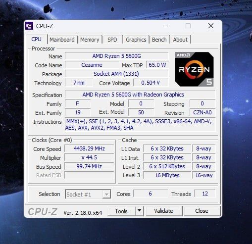 Процесор Ryzen 5 5600g, без оригинална кутия