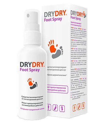 Антиперспиранты dry dry от обильного потовыделения. Для ног подмышек