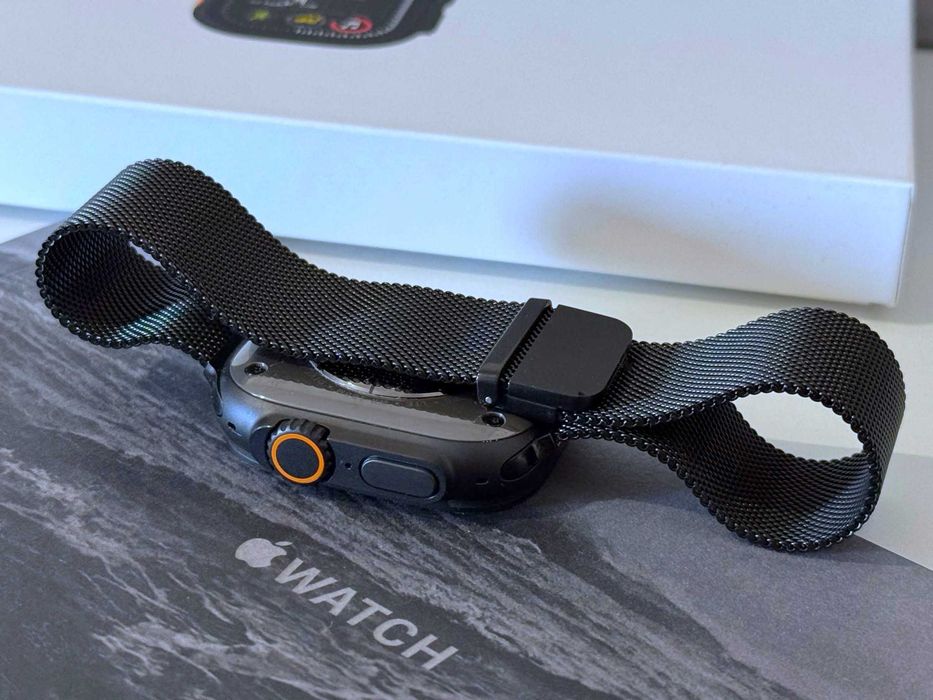 Бартер! Гаранция! Apple Watch Ultra 2 Black Titanium Case (Черен) Milanese Loop 99% Батерия.