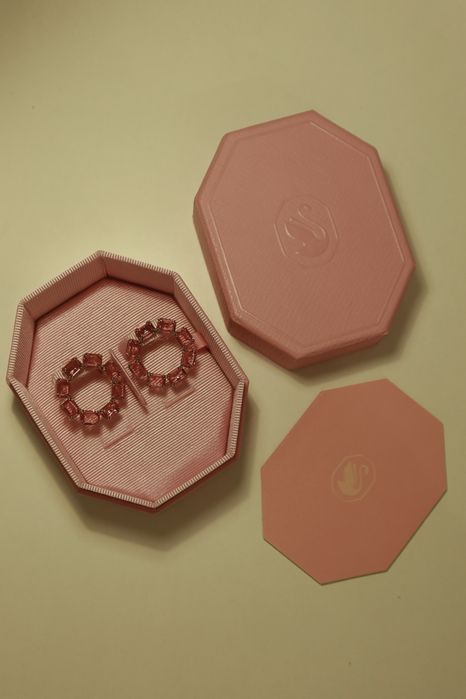 Swarovski обеци (розови кристали)