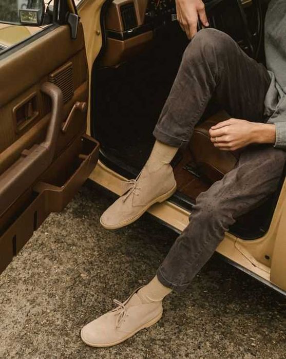 Ghete desert 45 chukka suede Carrera NOI piele naturala moale gri open
