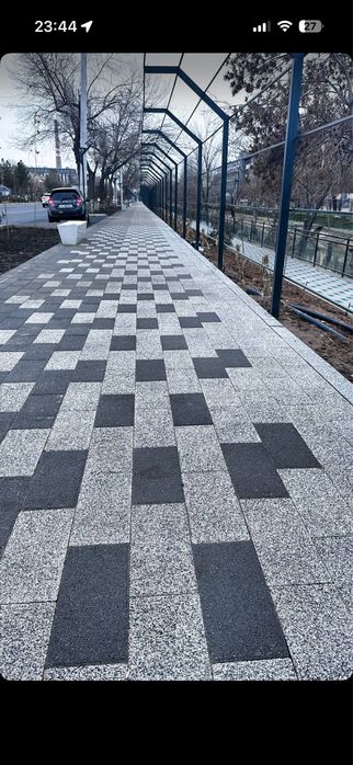 Bruschatka vibropress. Trotuarniy bordyur. Taktilniy plita