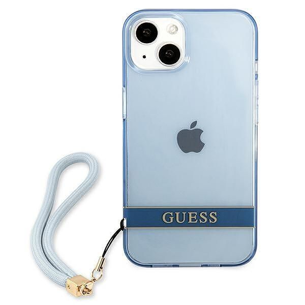Guess hardcase translucent stap - дизайнерски кейс с връзка за iphone