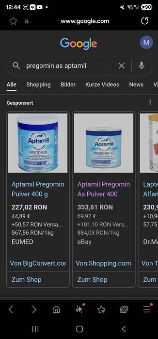 Aptamil Pregomin AS 100 % hidrolizat