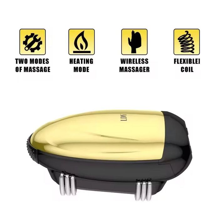 Беспроводной вибрационный массажер для шеи, спины, головы - портативно