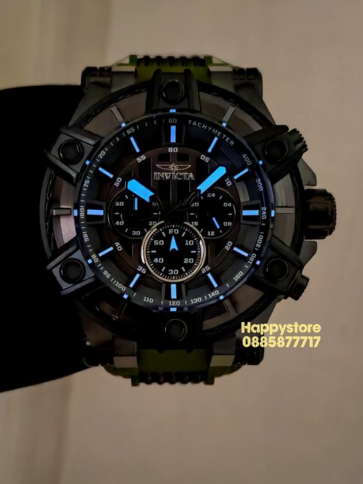 INVICTA Gunmetal green/black 52 mm, Инвикта нов ръчен часовник