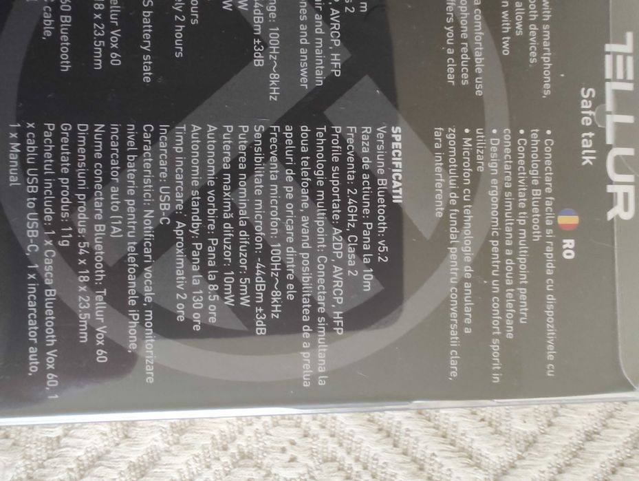 Casca bluetooth Tellur Vox 60