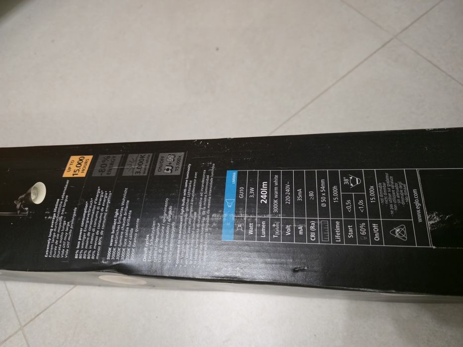 Corp iluminat Eglo Spot pe bară Seras GU10 4X3W IP20