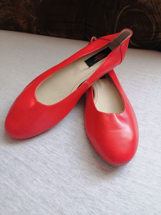 Balerini Matheo portocaliu Noi piele naturala nr 39