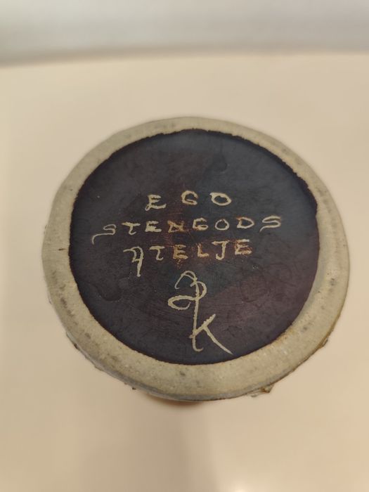 Шведска арт керамична ваза/свещник, EGO Stengods Ateljé –