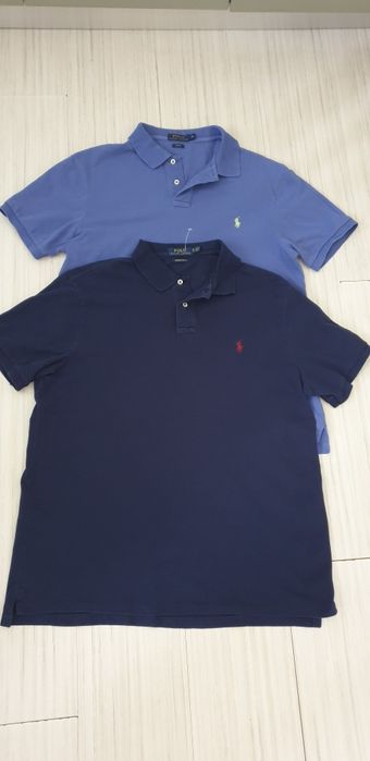 POLO Ralph Lauren Pique Cotton Slim Fit  XL ОРИГИНАЛ 2бр. Мъжки Тениск