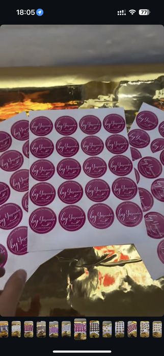 Nakleyka ,Etiketka(sticker),Vizitka, Qodoqlash (Upakovka)
