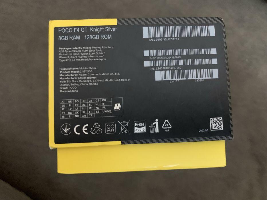 POCO F4 GT гарантия