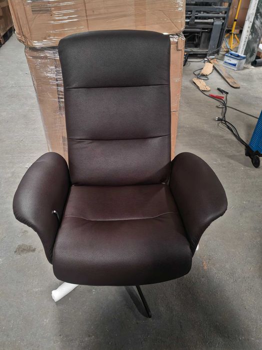 Scaun birou modern negru/maro