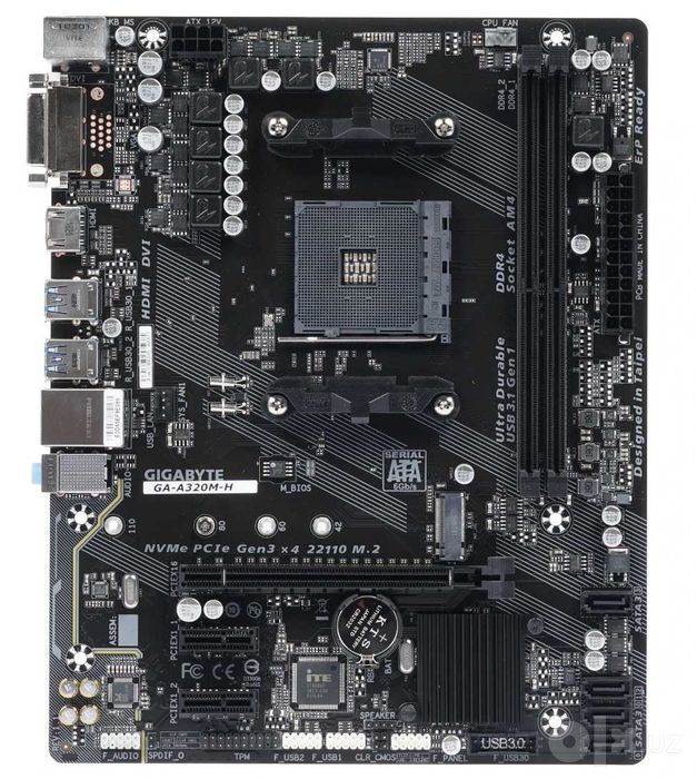 Материнская плата Gigabyte GA-A320M-H (AM4, DDR4, mATX)