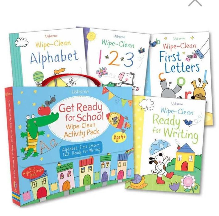 Set Get Ready for School, Wipe-Clean Activity Pack, Usborne