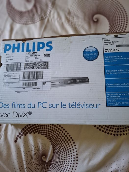 Dvd player Philips nou + Suport+Scart
