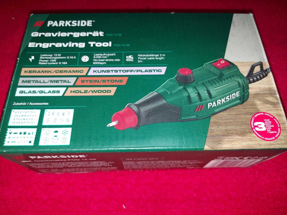 Aparat pentru gravat Parkside pe sticla, fier, lemn piatra, etc