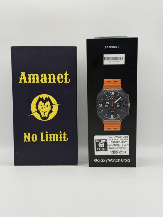 Galaxy Watch Ultra Titanium Gray Ca Nou Garatie 1AN, AMANET NO LIMIT.