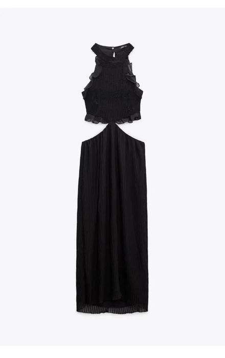 Черна рокля солей на Zara