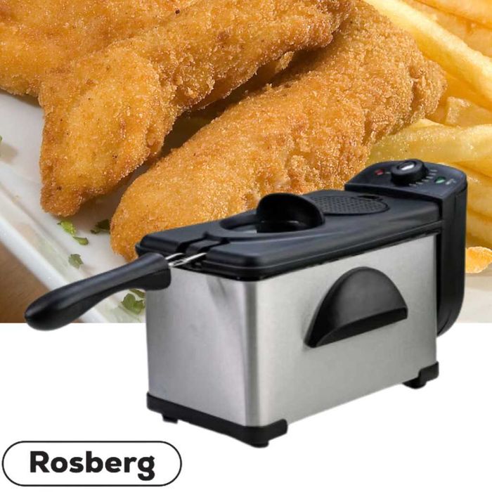 Фритюрник Rosberg, 2000W, 2L, демонтиращ се съд, капак и филтър