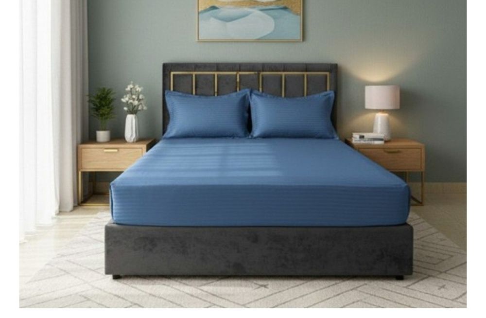 Простынь на резинке 160/200,наволочка 50/70,из 100% хлопка