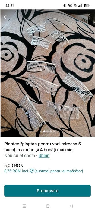 Piaptan pentru voal mireasa