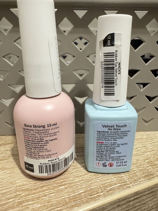Set baza + top rubber unghii Mack’s