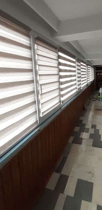 Rulouri de exterior aluminiu, folie transparenta și rulouri  interior