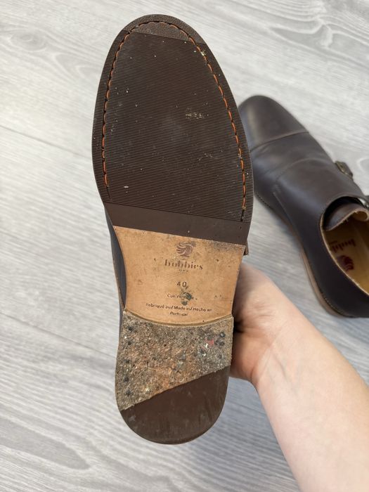 Pantofi barbati Bobbies Paris, piele maro