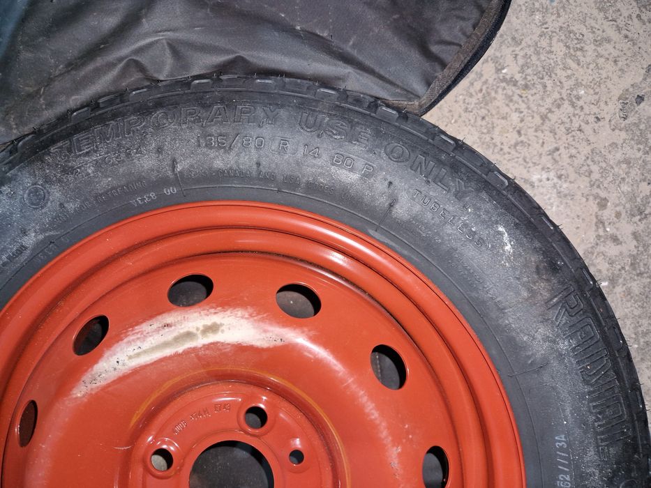 Нова резервна гума тип „патерица“ 14" (4х98) с крик и ключ – за Fiat,