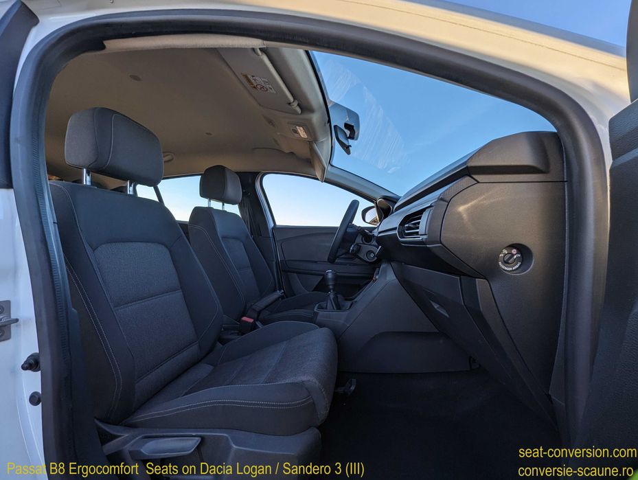Sistem adaptare scaune de Passat B8 Ergocomf pe Logan Sandero 3 2020+