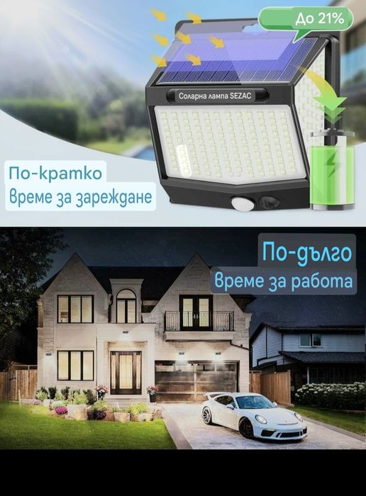 Соларни лампи-6 броя за външна употреба