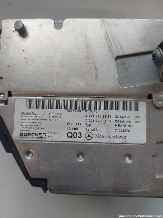 Navigatie Auto Mercedes-Benz S-Class Ii (W221, C215) [ 2005 - 2013 ] Oem A2218703391