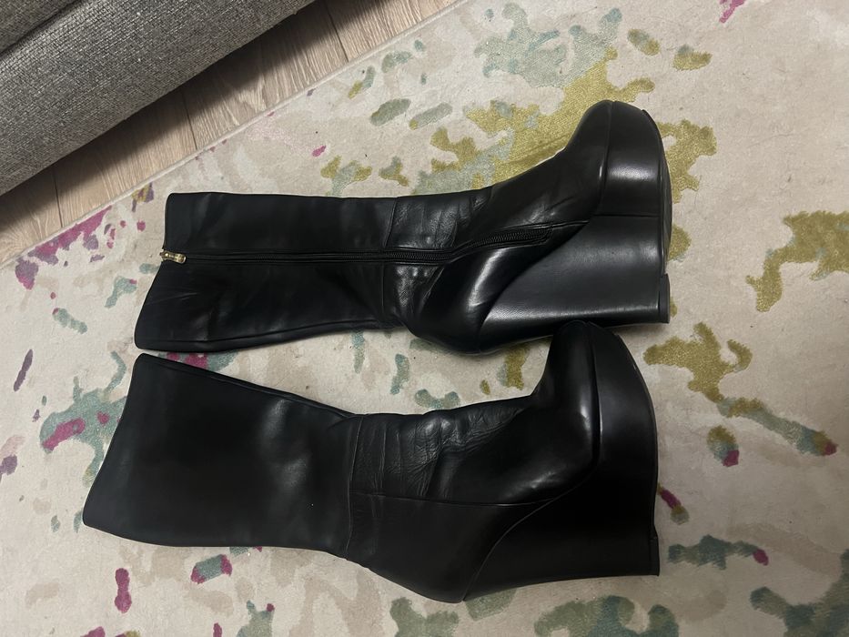 Кожаные  сапоги