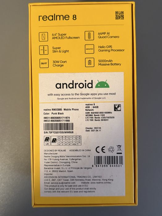 Realme 8: Punk black