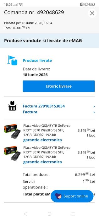 RESIGILAT - Placa Video RTX 5070 12GB GDDR7 - Gigabyte WindForce SFF