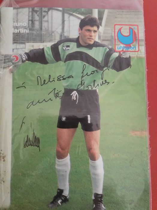 Картички с автографи на Албер Ферер и Бруно Мартини