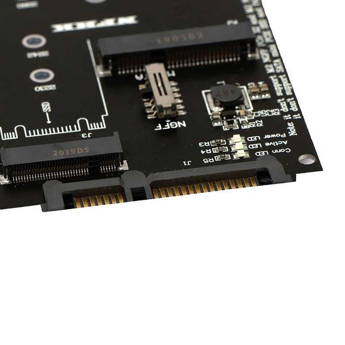 Adaptor MSATA M.2 LA SATA 3.0 2 in 1 convertor